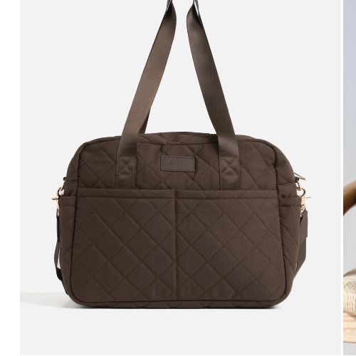 Nappy Bag - Chocolate Quilted