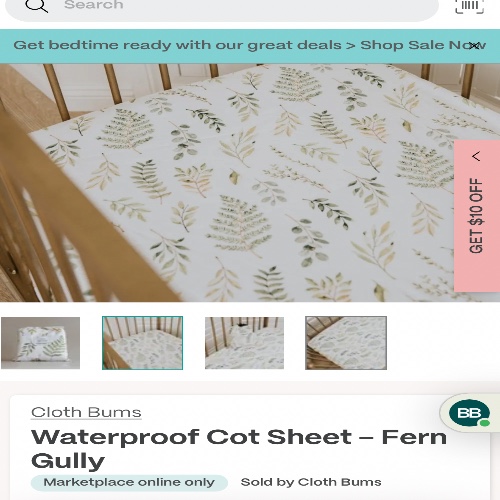 Waterproof cot sheet - large