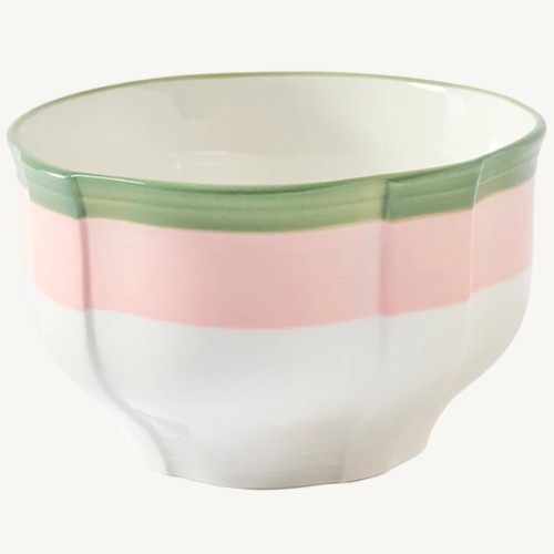 Mint & Pink Soft Scallop Bowl