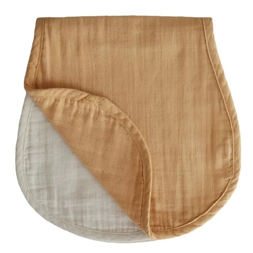 Mushie burp cloths (yellow and fog)