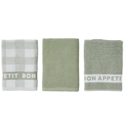 Adairs Australian Cotton Fern Tea Towel Pack of 3