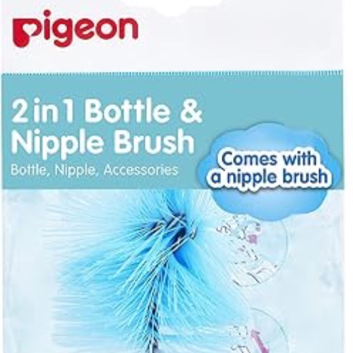 Pigeon Flexible Peristaltic Slim Neck Teat, Clear, 2 count