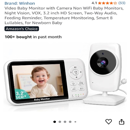 Video Baby Monitor with Camera Non WiFi Baby Monitors,