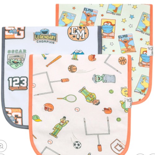 Copper Pearl Premium Birth Cloths - Sesame Street Varsity Friends