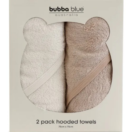 Sundae Hooded Towel 2 Pack Chestnut