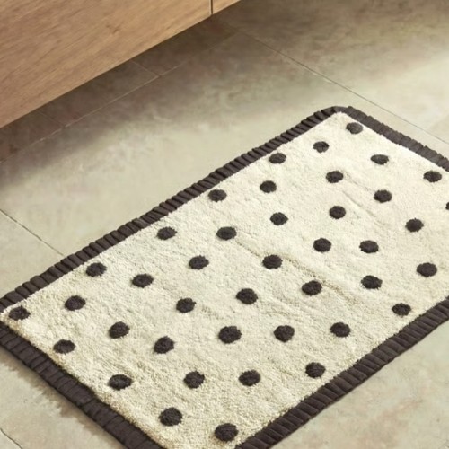 Spotty choc bath mat