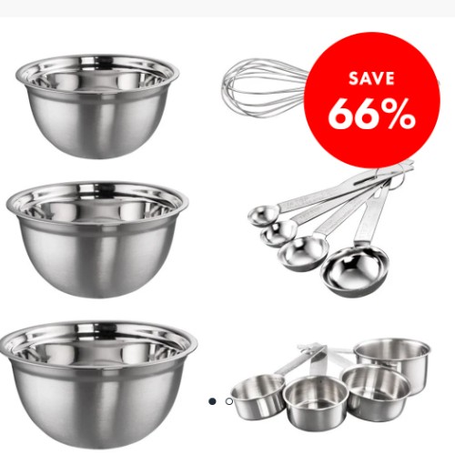 Baking bowls and measuring cup set
